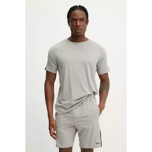 BOSS tricou lounge bărbați, culoarea gri, cu imprimeu, 50540644 imagine
