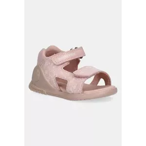 Biomecanics sandale din piele pentru copii culoarea roz, 252143 imagine