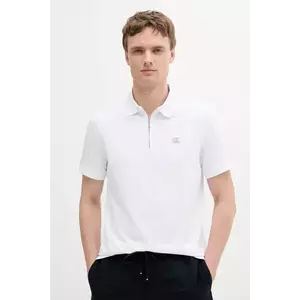 Karl Lagerfeld tricou polo barbati, culoarea alb, cu imprimeu, 552221.745020 imagine