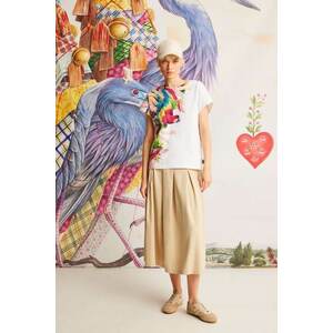 tricou din bumbac culoarea alb imagine