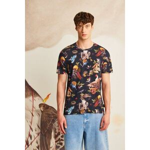tricou din bumbac culoarea negru, modelator imagine