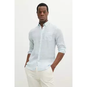 Barbour cămașă de in Linton Tailored Shirt bărbați, cu guler button-down, slim, MSH5325 imagine