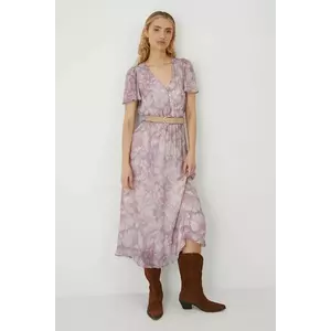 Medicine rochie culoarea roz, maxi, evazati imagine
