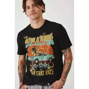 Medicine tricou din bumbac barbati, culoarea negru, cu imprimeu imagine
