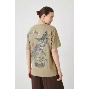 Medicine tricou din bumbac culoarea verde imagine