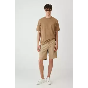 Medicine pantaloni scurti din bumbac barbati, culoarea bej imagine