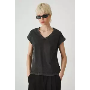 Medicine tricou din bumbac femei, culoarea gri imagine