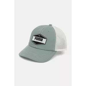 Puma șapcă culoarea verde, cu imprimeu, 25976 imagine