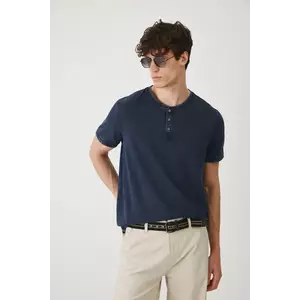 Medicine tricou din bumbac culoarea albastru marin, neted imagine