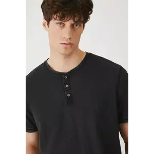 Medicine tricou din bumbac culoarea negru, neted imagine