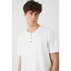 Medicine tricou din bumbac culoarea bej, neted imagine