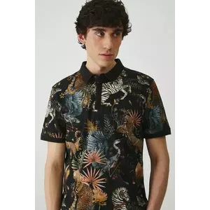 Medicine tricou polo culoarea negru, modelator imagine