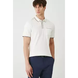 Medicine tricou polo culoarea bej, neted imagine