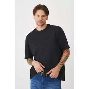 Medicine tricou din bumbac culoarea negru, neted imagine
