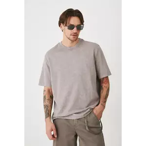 Medicine tricou din bumbac culoarea gri, neted imagine