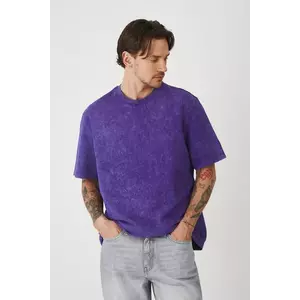 Medicine tricou din bumbac culoarea violet, neted imagine