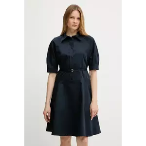 BOSS rochie culoarea albastru marin, mini, evazati, 50537388 imagine