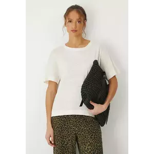 Medicine tricou de in femei, culoarea bej imagine