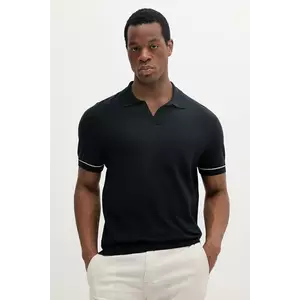 BOSS tricou polo bărbați, culoarea bleumarin, uni, 50537654 imagine