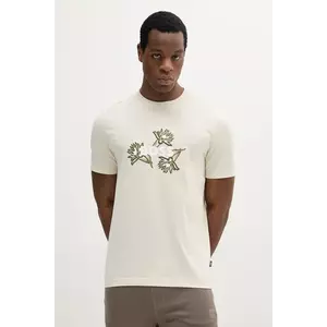BOSS tricou din bumbac barbati, culoarea alb, cu imprimeu, 50536796 imagine