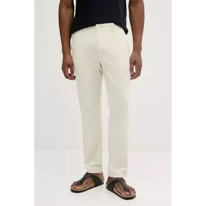 Pepe Jeans pantaloni SLIM CHINO POPLIN bărbați, culoarea bej, drept, PM211873 imagine
