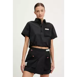 Columbia bluza Cove Beach femei, culoarea negru, neted, 2119381 imagine
