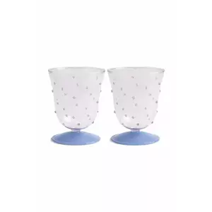 &k amsterdam set de pahare de vin glass dot pink 200 ml 2-pack imagine