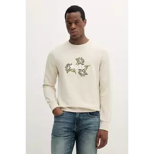 BOSS hanorac de bumbac barbati, culoarea alb, cu imprimeu, 50536797 imagine