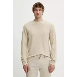 G-Star Raw longsleeve din bumbac culoarea bej, neted, D25965-D895 imagine