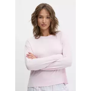 United Colors of Benetton longsleeve de pijama culoarea roz, 36MX3M07B imagine