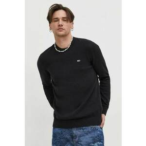 Tommy Jeans pulover de bumbac culoarea negru DM0DM18895 imagine