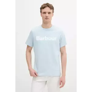 Barbour tricou din bumbac culoarea alb, cu imprimeu imagine