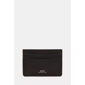 A.P.C. carcasa din piele Cartes Andre culoarea negru imagine