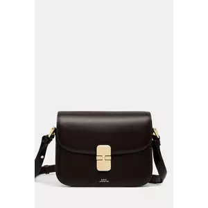 A.P.C. geantă de piele A.P.C. Sac Grace Mini PXBMW-F61515 BLACK culoarea maro imagine