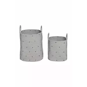 OYOY set de coșuri de depozitare Cot Cotton 2-pack culoarea gri imagine