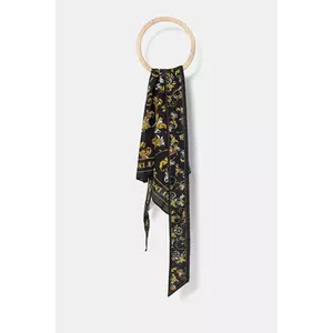 Versace Jeans Couture o eșarfă cu un amestec de mătase culoarea negru, cu imprimeu, 78HA7H05 ZG363 imagine