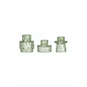 Bloomingville sfeșnic decorativ Delphia 3-pack culoarea verde imagine