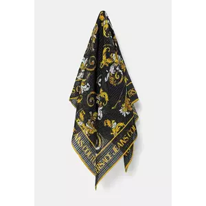 Versace Jeans Couture eșarfă de mătase culoarea negru, cu imprimeu, 78HA7H02 ZG353 imagine