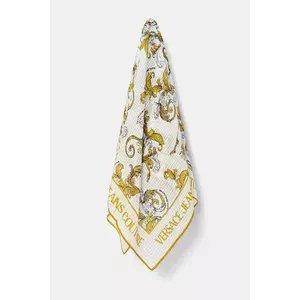 Versace Jeans Couture eșarfă de mătase culoarea alb, cu imprimeu, 78HA7H02 ZG353 imagine