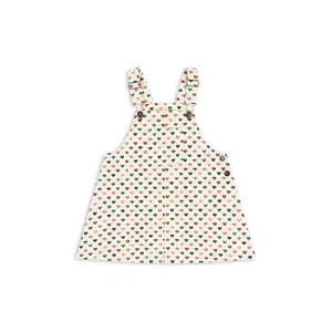 Konges Sløjd rochie FRANKIE OVERALL DRESS GOTS culoarea bej, maxi, evazati, KS103181 imagine