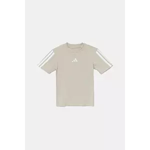 adidas tricou de bumbac pentru copii culoarea bej, uni, JN7995 imagine