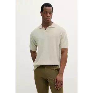 BOSS Orange tricou polo culoarea bej, uni, 50538516 imagine
