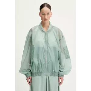 MM6 Maison Margiela geacă culoarea turcoaz, de tranzitie, S52AM0327 imagine