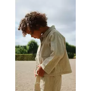 Konges Sløjd cămașă FRANKIE OVER SHIRT GOTS culoarea bej, KS103249 imagine
