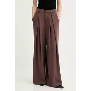 ISABELLE BLANCHE pantaloni culoarea rosu, lat, high waist, IS25SS-P041-T008 imagine