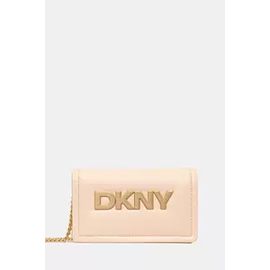 Dkny poșetă de piele culoarea bej, R44GKB74 imagine