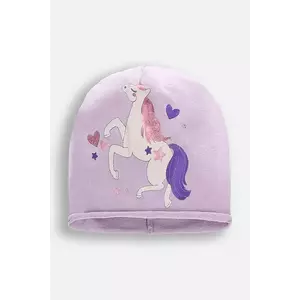 Coccodrillo căciulă culoarea violet, bumbac, din tesatura uni, ACCESSORIES SPRING GIRL imagine