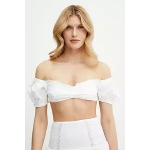 Ermanno Scervino top din bumbac culoarea alb, D464L611OVZ imagine