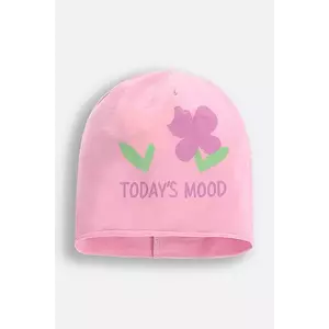 Coccodrillo căciulă culoarea roz, bumbac, din tesatura uni, ACCESSORIES SPRING GIRL imagine