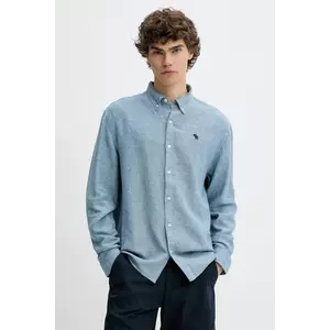 Abercrombie & Fitch cămașă de in cu guler button-down, regular, KI125-5085 imagine